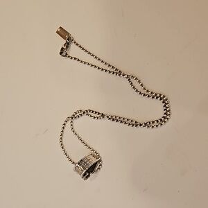 COACH OPEN HEART NECKLACE Silver in color Classic Fashion